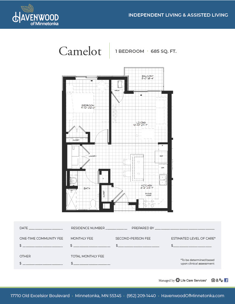 Havenwood of Minnetonka Camelot floor plan