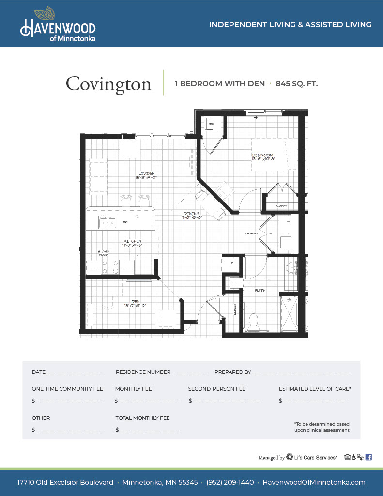 Havenwood of Minnetonka Covington floor plan